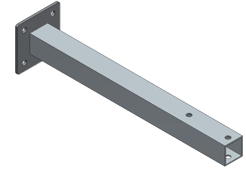 SOPORTE ATORNILLABLE SALVA CICLISTA ALITE 50x50x3 mm L 550 mm