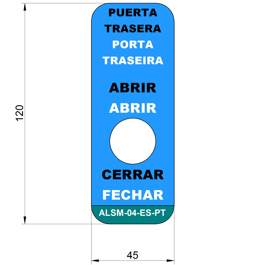 ADHESIVO POLICARBONATO ALSM-04-ES-PT 45x120mm