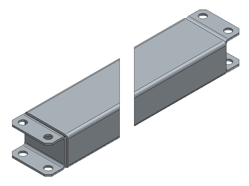 BARRA ARQUILLO REFORZADO TUBO HIERRO 120x80x6 S275JR RECTO L 2.300 mm E/C