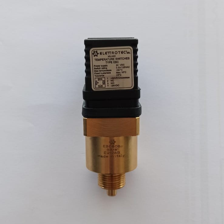 TERMOSTATO ELETTROTEC EBC 80 B CONMUTADO BIMETALICO 3/8&quot; 80ºC