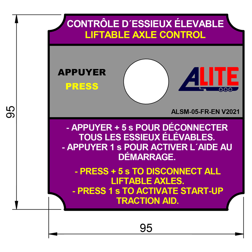 ADHESIVO POLICARBONATO ALSM-05-FR-EN V2021 95x95mm 