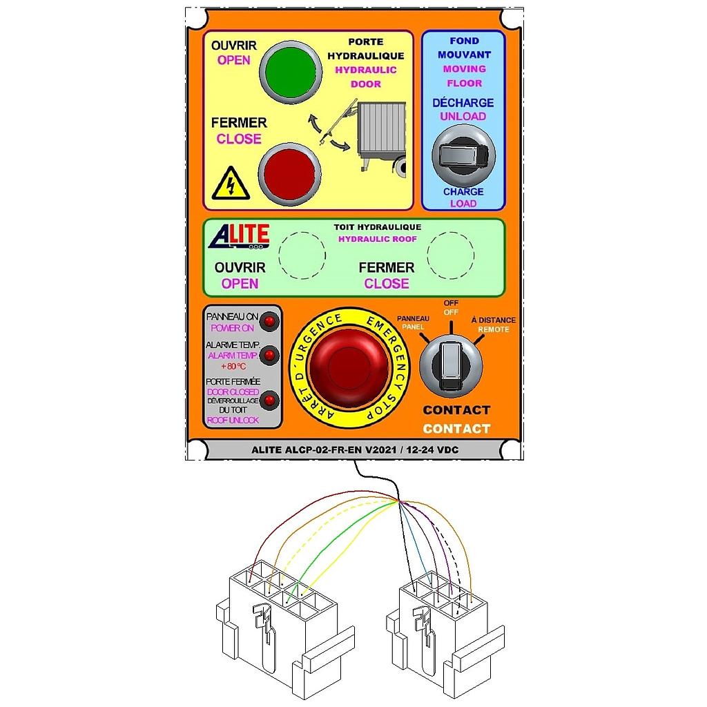 PANEL PLACA BOTONERA ALITE PISO MÓVIL STD + PUERTA HIDRÁULICA V2021 FR-EN