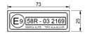 PLACA AL IDENTIFICACIÓN PARAGOLPES 73x25x0,8 R58 ALA-ALU-03 (REF. 040)