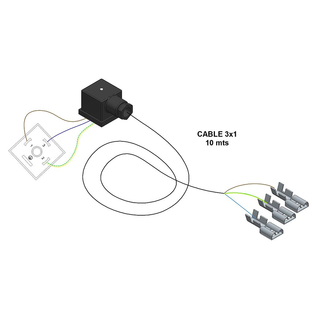 CABLE 3x1 INTERCONEXIÓN CUADRO CONTROL PM - TERMOSTATO (10 m)