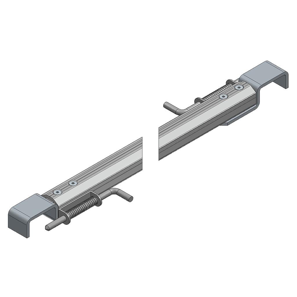 ARQUILLO ALU ANOD. NEGRO RECTO TIPO CIERRE GANADERO PASAMANOS 75 mm 