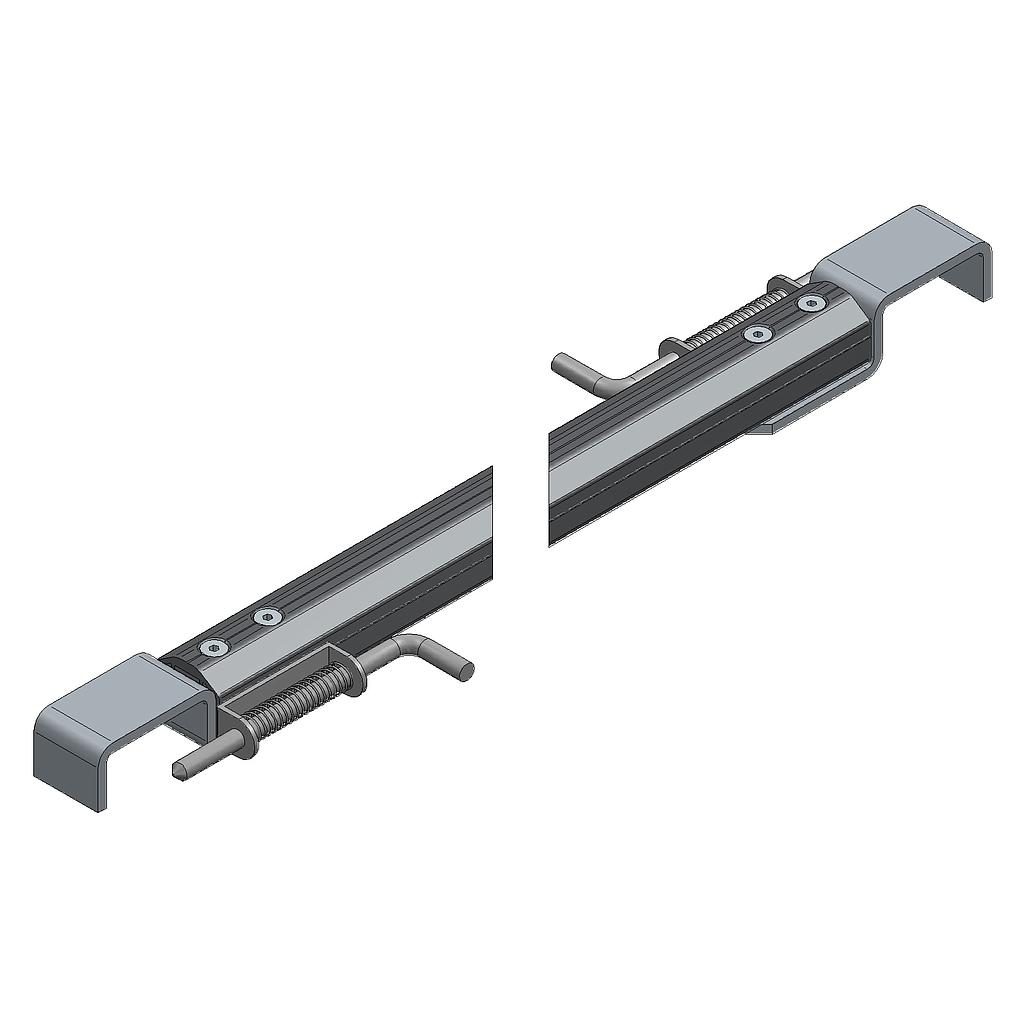 ARQUILLO ALU ANOD. NEGRO RECTO TIPO CIERRE GANADERO PASAMANOS 85 mm 