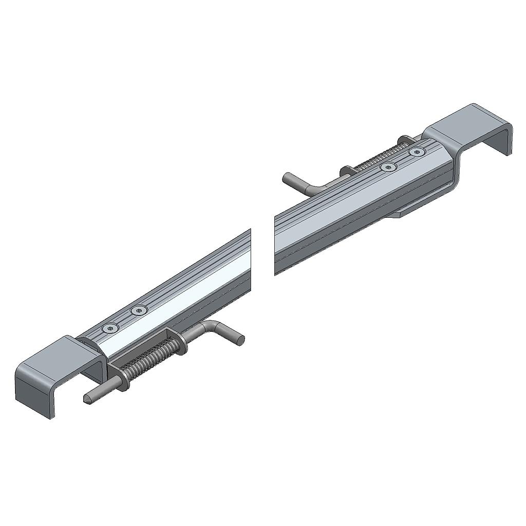 ARQUILLO ALU ANOD. NEGRO PUNTO 50 mm TIPO CIERRE GANADERO PASAMANOS 75 mm 