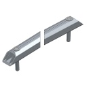 ARQUILLO ALU ANOD. NEGRO PUNTO 50 mm TIPO SOBRE PASAMANOS 75 mm 