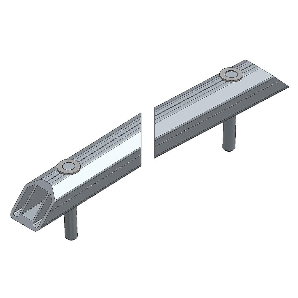  ARQUILLO ALU ANOD. NEGRO PUNTO 50 mm TIPO SOBRE PASAMANOS 85 mm 