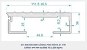 LÁMINA GRUPO 2 PISO MÓVIL ALITE-CARGO 21 + CUÑA AL + JUNQUILLO, d.e.e=112 mm, e=8 mm, L=13.215 mm, Pp=42,7 kg (PERFIL AL 031-008-028 L=13.175 mm)