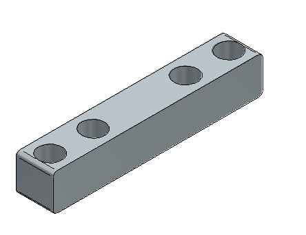 BRIDA DESMONTABLE RECTANGULAR DOBLE TORNILLO PATÍN PM ESTANCO (e=24,8 mm) S355 MC LASER PLUS