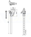 DPL6 - ADAICO 1702066 SOPORTE VERTICAL ANTIEMPOTRAMIENTO (SALVA CICLISTAS) ACERO CINCADO C/PASADOR 700 mm