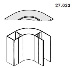 [009-001-203]  FRANCO ATR8827033 TAPÓN CURVO PERFIL AL SALVACICLISTAS 