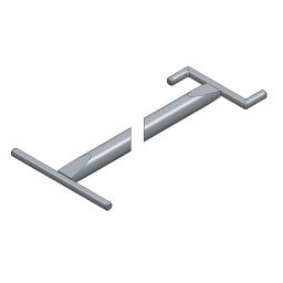 [009-003-201] BARRA PÉRTIGA TUBO GALVANIZADO 1/2&quot; DE 2.650 mm