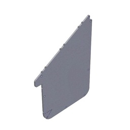 [041-003-035] COPERTURA IN ACCIAIO INOX. AISI-304B COPERTURA POSTERIORE ALA-ALU-02 e=2,5 mm TAGLIO LASER