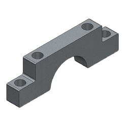 [041-004-020] BRIDA DESMONTABLE DOBLE TORNILLO PATÍN PM ESTANCO (e=24,8 mm) S355 MC LASER PLUS