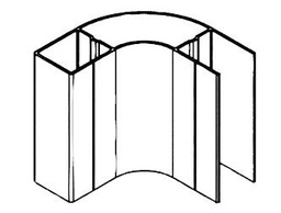 [009-001-1-160] PERFIL CURVO SALVACICLISTAS ANODIZADO L 335 mm