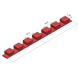 [047-005-219] PATÍN COMPACTO PISO MÓVIL 24 LÁMINAS ALITE 7U PEINE 97,3 mm