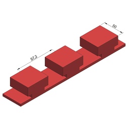 [047-005-220] PATÍN COMPACTO PISO MÓVIL 24 LÁMINAS ALITE 3U PEINE 97,3 mm