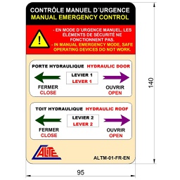 [046-001-2-008] ADHESIVO POLICARBONATO ALTM-01-FR-EN 95x140 mm