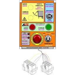 [013-010-07-002-ES-PT]  PANEL PLACA BOTONERA ALITE PISO MÓVIL STD + TECHO HIDRÁULICO V2021 ES-PT 