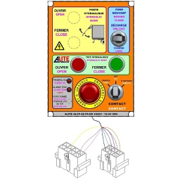 [ 013-010-07-002-FR-EN] PANEL PLACA BOTONERA ALITE PISO MÓVIL STD + TECHO HIDRÁULICO V2021 FR-EN