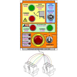 [ 013-010-07-004-FR-EN] PANEL PLACA BOTONERA ALITE PISO MÓVIL STD + TECHO HIDRÁULICO + PUERTA HIDRÁULICA V2021 FR-EN