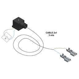 [013-010-15-080]  CABLE 2x1 INTERCONEXIÓN CUADRO CONTROL PM - BYPASS (3 m) 