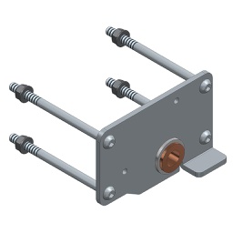 [009-015-05-2-001] BASE FIJA BAYONETA GIRATORIA INOX. IZQDA.