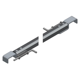 [009-011-2-117] ARQUILLO ALU ANOD. NEGRO RECTO TIPO CIERRE GANADERO PASAMANOS 85 mm 
