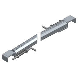 [009-011-2-115] ARQUILLO ALU ANOD. NEGRO PUNTO 50 mm TIPO CIERRE GANADERO PASAMANOS 75 mm 