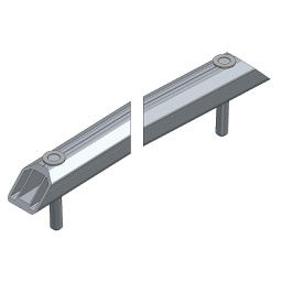 [009-011-2-145] ARQUILLO ALU ANOD. NEGRO PUNTO 50 mm TIPO SOBRE PASAMANOS 75 mm 
