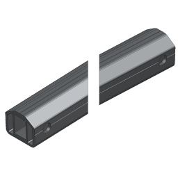 [009-011-2-165] ARQUILLO ALU ANOD. NEGRO PUNTO 50 mm TIPO ECO-LIGHT PASAMANOS 75 mm 