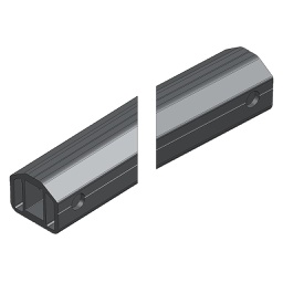 [009-011-2-168] ARQUILLO ALU ANOD. NEGRO PUNTO 50 mm TIPO ECO-LIGHT PASAMANOS 85 mm 