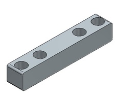 [047-005-1-068] BRIDA DESMONTABLE RECTANGULAR DOBLE TORNILLO PATÍN PM ESTANCO (e=24,8 mm) S355 MC LASER PLUS