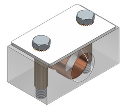 [047-005-2-053]  PISO MÓVIL ALITE BLOQUE GUÍA DELRIN MACIZO D45 + CINTA GUÍA + KIT FIJACIÓN (1 Ud) 