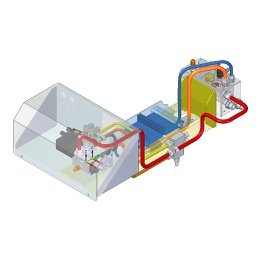 [002-009-7-011-001] KIT CONJUNTO HIDRÁULICO 2 ACCIONAMIENTOS MANUAL-ELÉCTRICO TM + PH